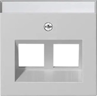 Gira 2640015, Gira Abdeckung 2-f. 30&deg;+BSF MJ grau 2640015 (2640015)