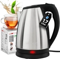 Clatronic 264034, Clatronic WKS 3830 Wasserkocher BPA-frei Edelstahl Schwarz