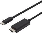 Digitus USB Type-C Adapterkabel, 5m USB Type-C Adapterkabel, Typ-C auf HDMI A St/St,