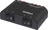 SpeaKa Professional 2 Port Lautsprecher-Umschalter Klemmanschluss Metallgeh&auml;use