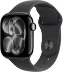 Apple Watch Series 11&nbsp;GPS + Cellular 42mm&nbsp;Jet Black Aluminium Case with Black...