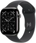 Apple Watch Series 11&nbsp;GPS + Cellular 46mm&nbsp;Slate Titanium Case with Black Sport Band