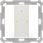 MDT technologies Taster Plus TS 55 2-fach Reinwei&szlig; gl&auml;nzend BE-TA55T2.G2
