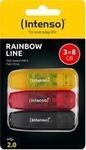 Intenso USB Stick Rainbow Line 3er Pack 3x8GB - USB-Stick (3502463)