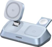 UGREEN W711 MagFlow 3-in-1 magnetisches kabelloses Desktop Ladeger&auml;t Qi2 25W fuer