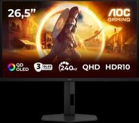 AOC Q27G4ZDR Gaming QD-OLED Monitor 27 QHD 240 Hz 0,03 ms HDR10 Schwarz/Rot