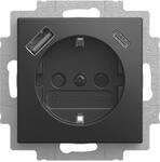 BUSCH JAEGER BJ 20 EUCB2USBAC-915 SCHUKO USB-Steckdosen-Einsatz Safety+ mit USB A/C