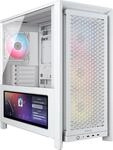 CORSAIR Geh Midi FRAME 4000D LCD RS ARGB Mid-Tower, White (CC-9011327-WW)