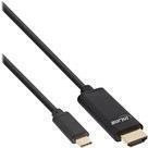 INLINE - Video- / Audiokabel - HDMI / USB - USB-C (M) bis HDMI (M) - 1 m - Schwarz -