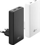 Goobay USB-C PD GaN Dual-Schnellladeger&auml;t 90&deg; Flat 65 W wei&szlig; - 2x -Anschl&uuml;sse