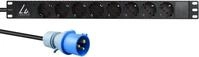 Lanview LVR-3MIEC-LIC-SCH8 Stromverteilereinheit (PDU) 8 AC-Ausg&auml;nge 1U Schwarz