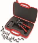 Cimco Crimpzange Wetterfeste Koaxialanschl&uuml;sse, Koaxial-Steckverbinder BNC, F, RCA
