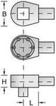 Gedore 7672710 7412-00 - - Einsteckumschaltknarre 1/4 SE 9x12