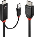 Lindy - Adapterkabel - HDMI, USB (nur Strom) m&auml;nnlich zu DisplayPort m&auml;nnlich -