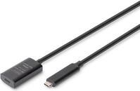 DIGITUS Aktives USB 3.2 Gen2 10G Verl&auml;ngerungskabel, USB-C - USB-C, 5m (DA-73112)