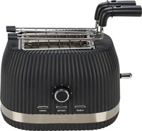 Guzzini Sous Chef Toaster mit klappbaren Zangen grau 2-Scheiben Br&ouml;tchenrost Defrost