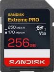 SanDisk Extreme PRO SDXC 256 GB UHS-I V30 - bis 250 MB/s Lesen, 170 MB/s Schreiben