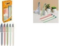 BIC 4-Farben-Kugelschreiber 4 Colours mineral tones grau, hellt&uuml;rkis, olivgr&uuml;n,