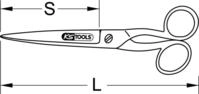 KS TOOLS Universalschere, 200mm (118.0078)