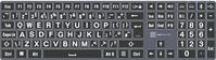 Logickeyboard XL-Print White on Black TITAN UK PC (LKB-LPWB-TPC-UK)