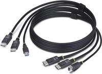StarTech.com 6ft (1.8m) Dual-DisplayPort and USB 5Gbps KVM Cable - Tastatur- /...