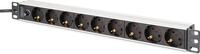 DIGITUS 1U Alu PDU rackmount. 8x CEE 7/7 outlet 1x Stecker (DN-95437)