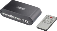 SpeaKa Professional SP-SW-200 Toslink-Switch 4x2 mit Fernbedienung Aluminiumgeh&auml;use