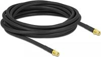 DeLOCK - Antennenkabel - RP-SMA (S) bis RP-SMA (S) - 5,0m - Koax - Schwarz...
