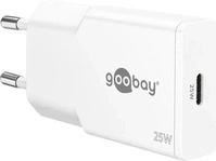 Wentronic 75732, Wentronic Goobay USB-C PD GaN Schnellladeger&auml;t Slim 25 W wei&szlig; - 1x
