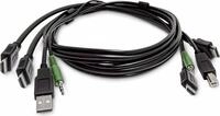 STARTECH.COM 1,8m Dual-HDMI KVM Kabel USB 2.0 3,5mm Audio universell kompatibles