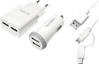 LogiLink PA0137 Ladeger&auml;t f&uuml;r Mobilger&auml;te Wei&szlig; Auto - Indoor (PA0137)