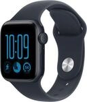 Apple Watch SE 3 Aluminium 40mm Mitternacht (Sportarmband navyblau) M/L (MJL14ZR/A)