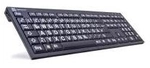 LogicKeyboard XL Print PC Slim Line NERO - Tastatur - USB - Deutsch - Wei&szlig; auf