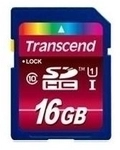 Transcend 16GB SDHC Class10 UHS-I Card (TS16GSDHC10U1)
