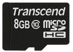 Transcend SDHC CARD MICRO 8GB CLASS 10 W/O ADAPTER (TS8GUSDC10)
