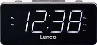 Lenco CR-18 - Uhr - Digital Radio - Wei&szlig; - Silber (CR-18)