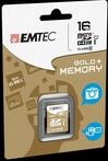 Emtec SDHC 16GB Class10 Gold + 16GB SDHC Klasse 10 Speicherkarte (ECMSD16GHC10GP)