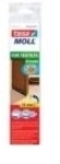 tesa Moll STANDARD T&uuml;rdichtschiene, braun, 43 mm x 1 m T&uuml;r-Dichtung aus Kunststoff,