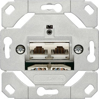 GIRA 245200 Steckdose 2 x RJ-45 Metallisch (245200)