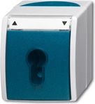 Busch-Jaeger 2712 SLW-53. Anzahl der Pole: 2P, Produktfarbe: Grau, Wei&szlig;. AC