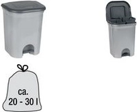 keeeper Tret-Abfallbeh&auml;lter torge, 2x 11 Liter, silber zwei herausnehmbare