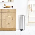 Brabantia Pedal Bin newIcon Rund Geb&uuml;rsteter Stahl (11 43 80)