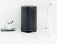 Brabantia 113741 M&uuml;lleimer 12 l Rund Schwarz (11 37 41)