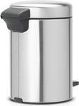 Brabantia Pedal Bin newIcon Rund Geb&uuml;rsteter Stahl (11 21 64)
