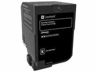 Lexmark 74C2HK0, Lexmark Toner 74C2HK0 - Schwarz - Kapazität: 20.000 Seiten
