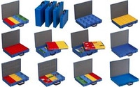 allit Metall-Kleinteilekoffer EuroPlus Pro M 44H-23, blau aus pulverbeschichtetem