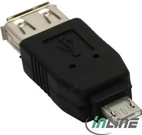InLine 31600, InLine Micro-USB Adapter Micro-A Stecker an USB-A Buchse (31600)