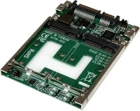 Startech 25SAT22MSAT, StarTech.com Dual mSATA SSD to 6,40cm (2.5") SATA RAID Adapter