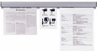 FRANKEN Papierklemmschiene 100x4 cm beliebig erweiterbar inkl. Montageset Kunststoff