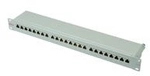 ROLINE Kat. 6 / Class E 48,30cm (19)-Patchpanel, 24P, geschirmt, lichtgrau